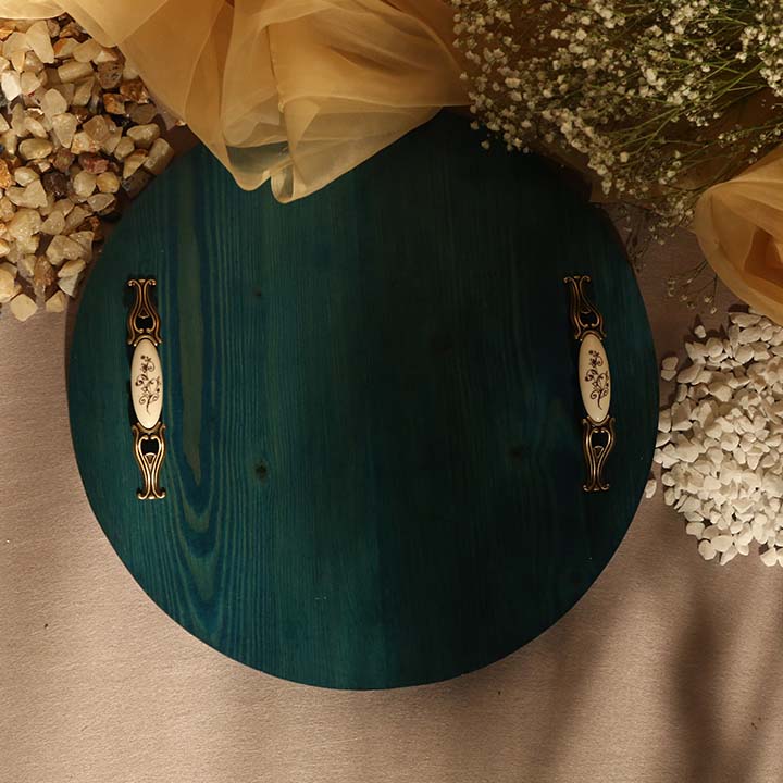 Round Wooden Tray